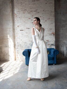 silk wedding dress from runway